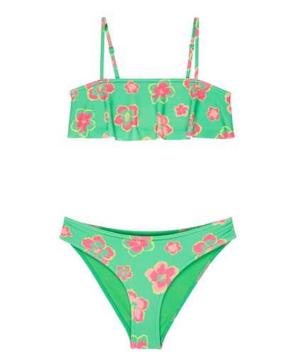 OUTLET】ROXY キッズ MORNING FLOWER TRI BRA SET ビキニ セット 水着