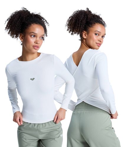 OUTLET】Roxy WAVES OF WARMTH ZIP UP LS ハーフジップ 裏起毛