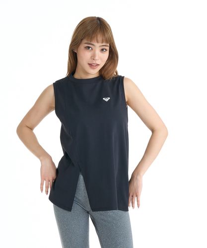 ROXY FITNESS HELLO NEW DAY コットンライク ノースリーブトップ/UV
