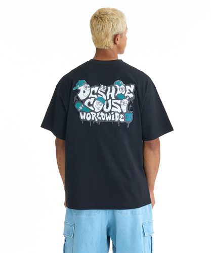 DC ナイロンTシャツ DC ディーシー 半袖 Tシャツ メンズ バックプリント ラッシュガード UV