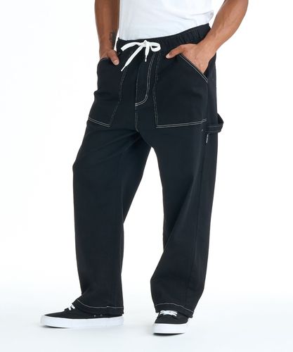 DC パンツ 24 DC  WIDE CARGO PT XL ブラック OUTLET】DC Shoes 24 SUPERWIDE BAGGY DOUBLE KNEE PANT