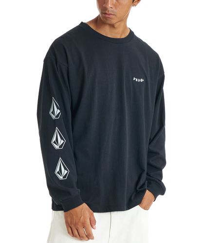 OUTLET】VOLCOM LONG SLEEVE MOCK NECK TEE - BLACK