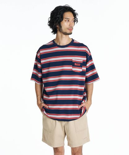 REEF メンズ POCKET BORDER LS T ボーダーロンT 長袖Tシャツ 【2026年