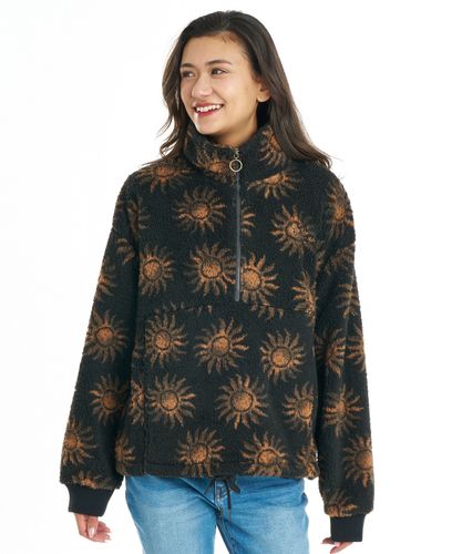 BILLABONG ウィメンズ BARRA SHERPA HALF ZIP フリースジャケット