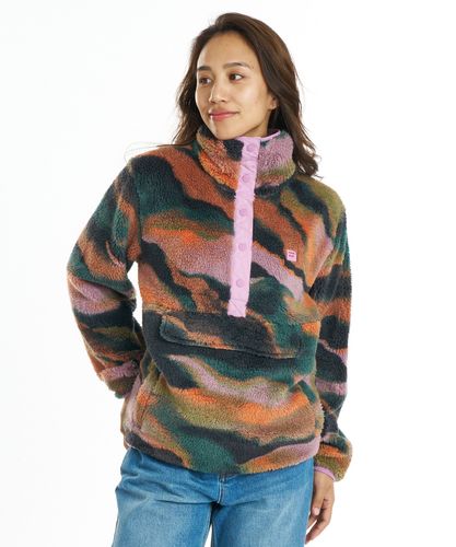 BILLABONG ウィメンズ BARRA SHERPA HALF ZIP フリースジャケット