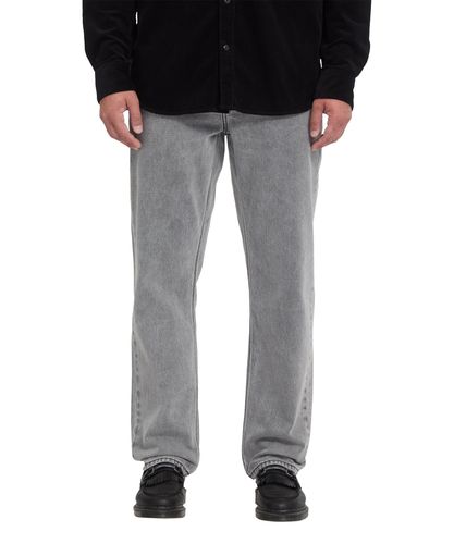 OUTLET】VOLCOM Modown Relaxed Fit Tapered Jeans - Ash Blue