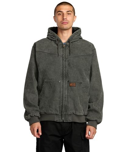 OUTLET】VOLCOM Filip Rygalski Denim Jacket - BLACK PRINT