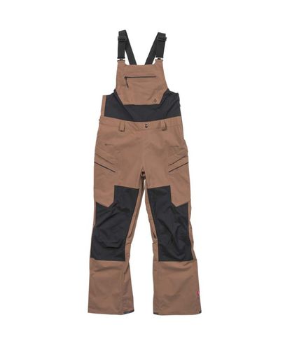 VOLCOM スノーボード オーバーオール S ブラウン OUTLET】VOLCOM レディース FULL CUT OVERALLS パンツ