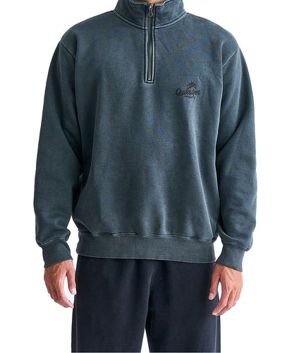 OUTLET】QUIKSILVER メンズ TYPED OUT SWEAT HALF 長袖スウェット