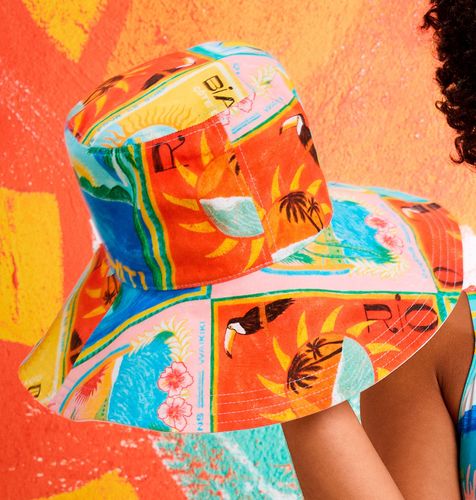 OUTLET】ROXY PINA TO MY COLADA PRINTED ストローハット 【2026年春夏