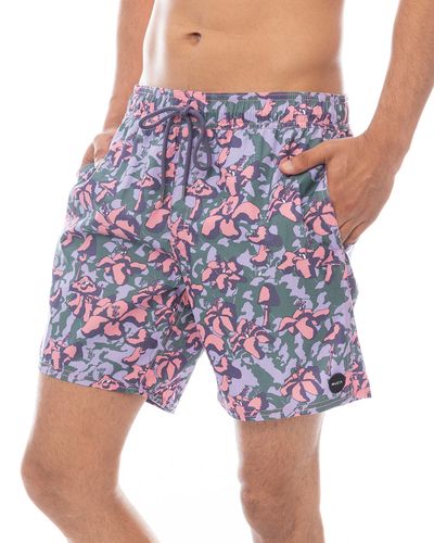 OUTLET】RVCA メンズ PALMS DOWN EXOTICA ELASTIC 17 ショートパンツ