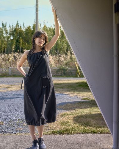 OUTLET FAMILY SALE】RVCA レディース HENRY NECK SLIM DRESS