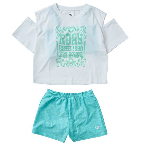 OUTLET】ROXY キッズ PEAKDAY 3点セット ラッシュTシャツ付き 水着