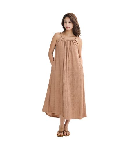 ワンピース SHIRRING LONG ONEPIECE BILLABONG ウィメンズ 【CHILLWEAR】POLY SHIRRING ONEPIECE DRESS