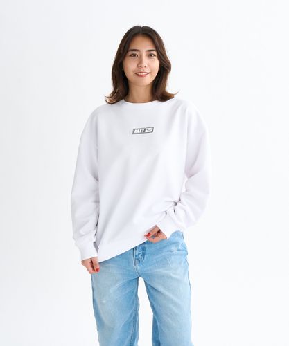 ホワイトクルーネック　オーバーサイズトップス OUTLET】Roxy HIT THE ROAD ウィメンズ オーバーサイズ トップス 長袖