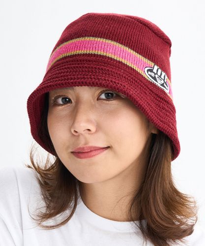 ROXY SUN FADE HAT ボーダー柄モヘアニットハット 【2026年秋冬モデル】
