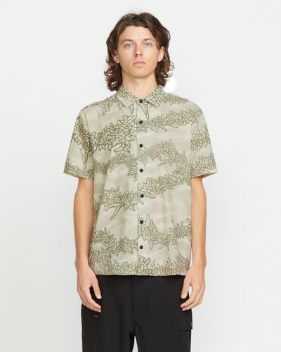 OUTLET】VOLCOM Trade Stone Short Sleeve - Light Khaki