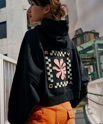 OUTLET】RVCA レディース RVCA CROPPED ZIP HOODIE パーカー 【2025年