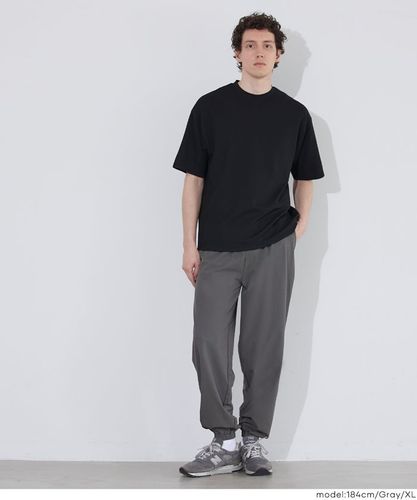 ポリエステルツイルワンタックテーパードパンツ メンズ メール便不可