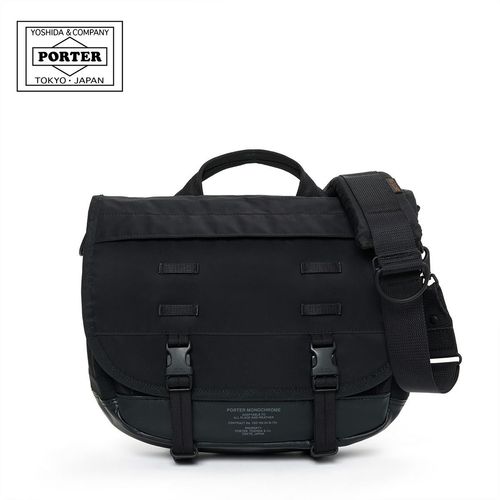 【sjy】POTER メッセンジャーバッグ ブラック ポーター モノクローム メッセンジャーバッグ 755-19846 PORTER