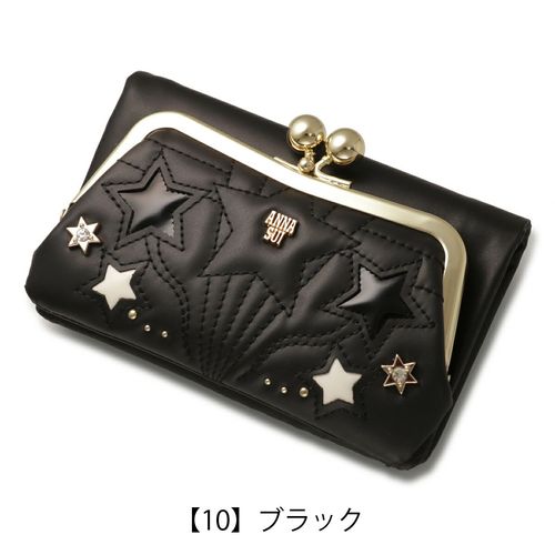 アナスイ 二つ折り財布 がま口 ピーコック 本革 レディース 317871