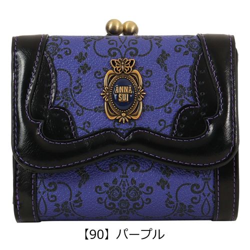 アナスイ 二つ折り財布 がま口 本革 レディース チェイスII 317104