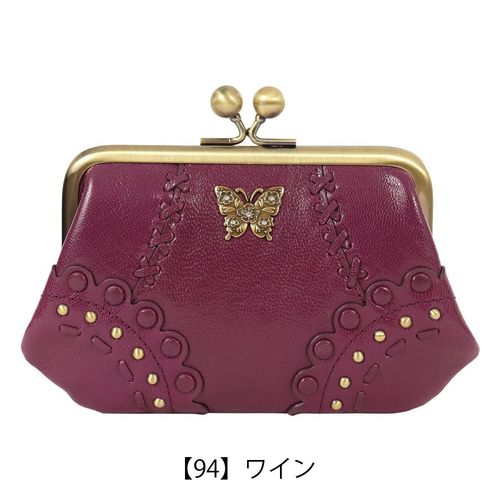 アナスイ 二つ折り財布 がま口 ローズハート レディース 本革 314212