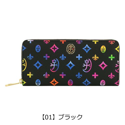 カステルバジャック 長財布 ラウンドファスナー レインボー メンズ