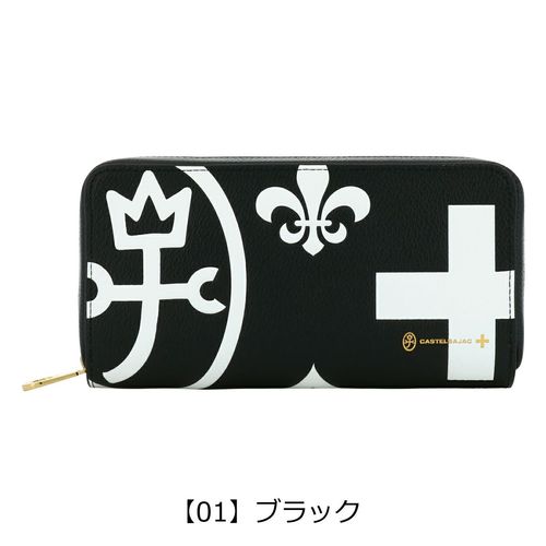 カステルバジャック 長財布 ラウンドファスナー 本革 レザー メンズ