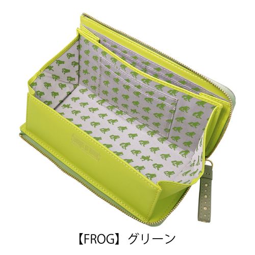 けろりんESSENCE OF POISONエッセンスオブポイズンカエル財布 エッセンスオブポイズン 長財布 ラウンドファスナー アニマル柄 カエル