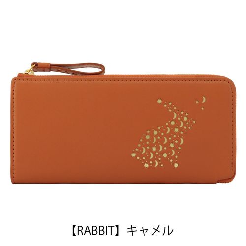 マンハッタナーズ 長財布 ラウンドファスナー 本革 猫 ねこ ネコ