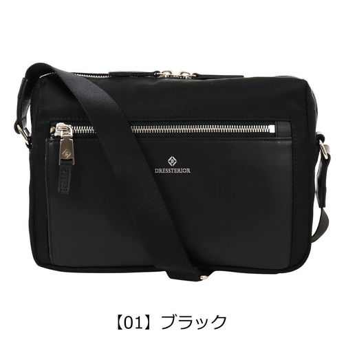 新品 ドレステリア ウェルシュ レザー スマホショルダーバッグ ブラック 本革 Safari5月号掲載】イタリアレザースマホショルダーバッグ