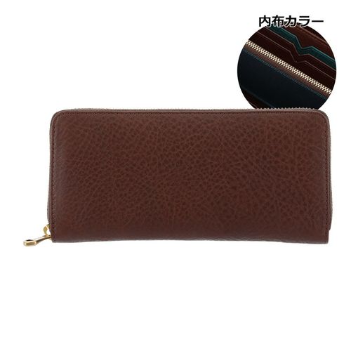 NAUGHTIAM ブラウン 長財布 ノーティアム 長財布 ラウンドファスナー メンズ E0723321140A