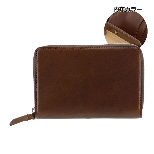 えーけー新品プレリーギンザ長財布ラウンドファスナー　茶色　馬革　レザー PRAIRIE GINZA（プレリーギンザ） PRAIRIE プレリー 日本製 ラウンド