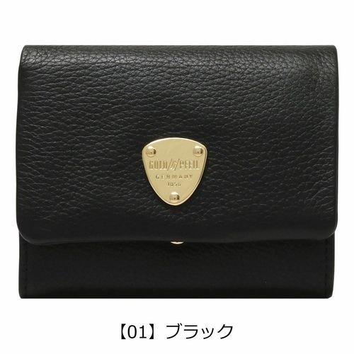 ゴールドファイル 財布 三つ折り 本革 クロコ型押し レディース