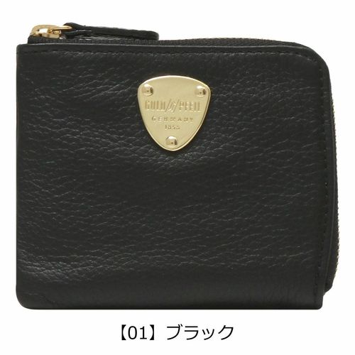 ゴールドファイル 財布 三つ折り 本革 クロコ型押し レディース