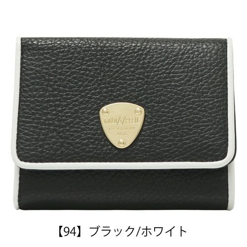 ゴールドファイル 財布 三つ折り 本革 クロコ型押し レディース