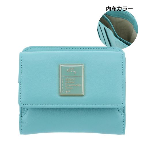 ドラえもん　二つ折り財布 サックスブルー　efffy ドラえもん エフィー 二つ折り財布 レディース CLB3-012 efffy