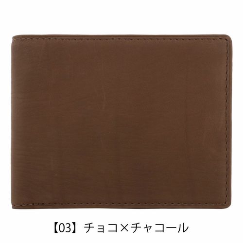 プレリー ギンザ 二つ折り財布 小銭入れなし ボックスカーフ メンズ