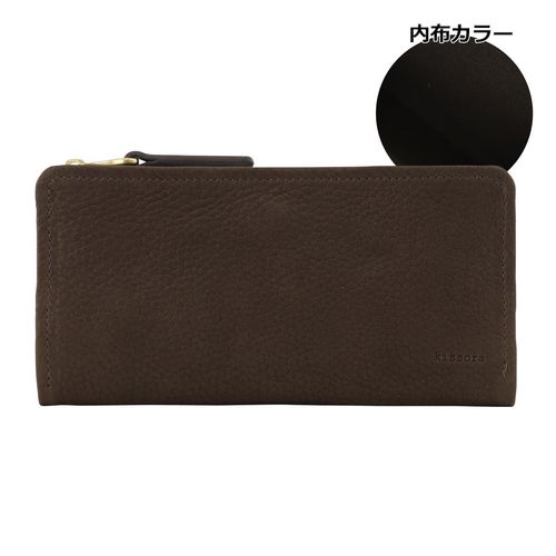 ノーティアム 二つ折り財布 L字ファスナー ハバナ メンズ E0725282180A