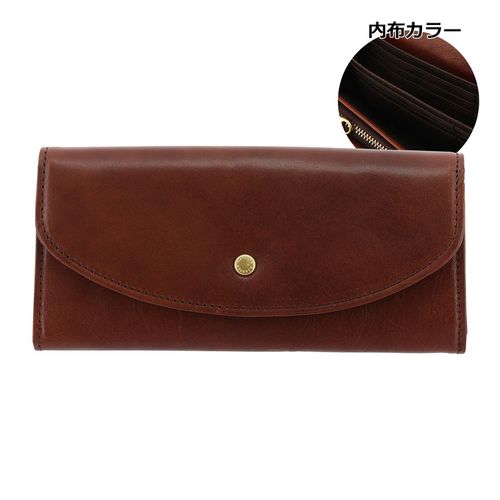 NAUGHTIAM ブラウン 長財布 ノーティアム 長財布 ラウンドファスナー メンズ E0724231150A