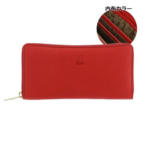 キソラ ムーミン 長財布 ラウンドファスナー 素押しシリーズ