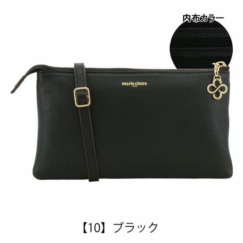 ゴールドファイル スマホショルダー 本革 クロコ型押し L字ファスナー