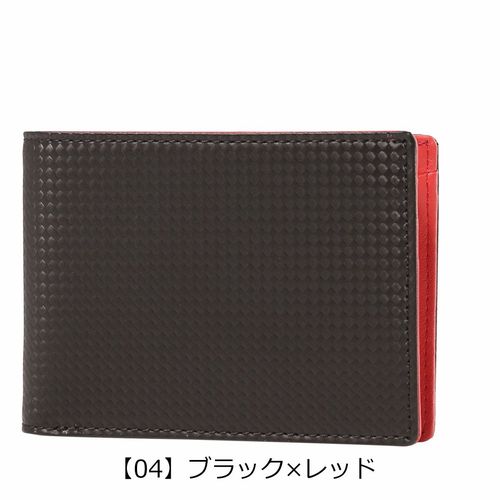 新作！新品・ブラック×レッドの二つ折り財布 ノイインテレッセ 二つ折り財布 スラッシュ メンズ Neu-003 Neu