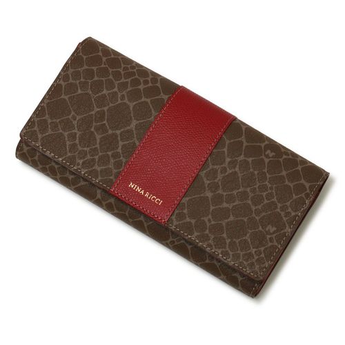 ニナリッチ 長財布 本革 かぶせ レディース 85-8006 グレインヌーボー