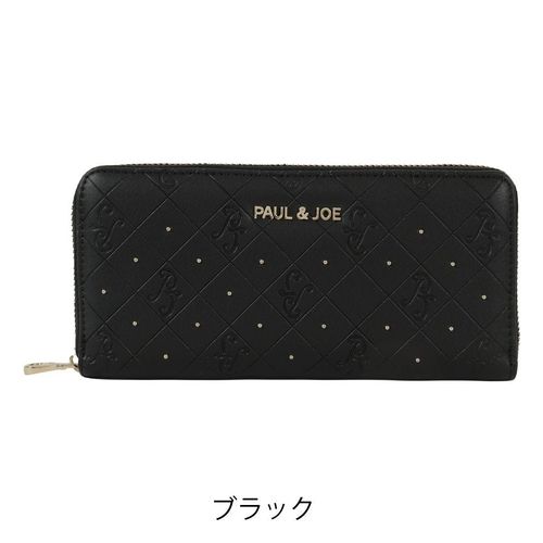 ポールアンドジョーアクセソワ 長財布 猫 ラウンドファスナー ロング