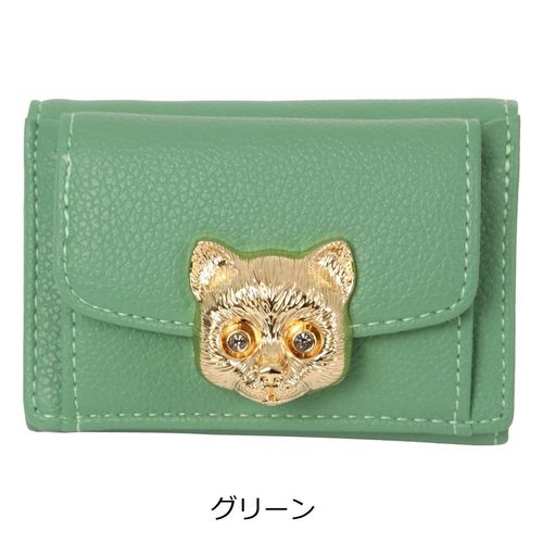 ポールアンドジョーアクセソワ 長財布 かぶせ キャットブローチ
