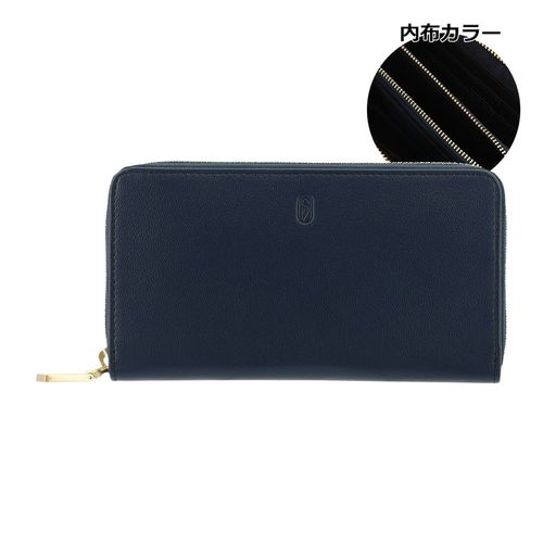 effy ドラえもんレザー長財布 ネイビー ドラえもん エフィー 長財布 L字ファスナー レディース CLB3-03 efffy