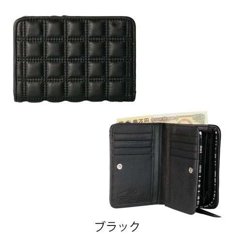 スマートピープル 二つ折り財布 L字ファスナー メンズ レディース SPES