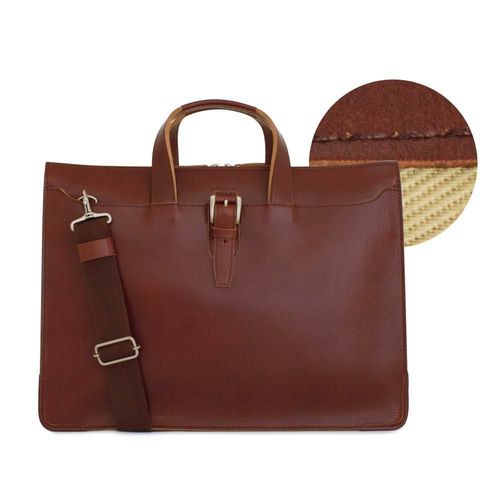 ＊新品＊LANVIN ビジネスバッグ ブラウン定価50,600円 美品 日本製 半沢直樹 ブラウン ランバンコレクション ビジネスバッグ